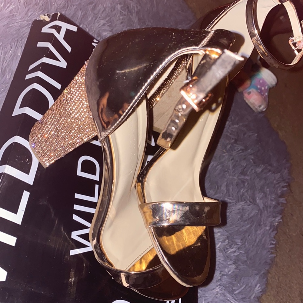 Rose Gold Chunky Heels